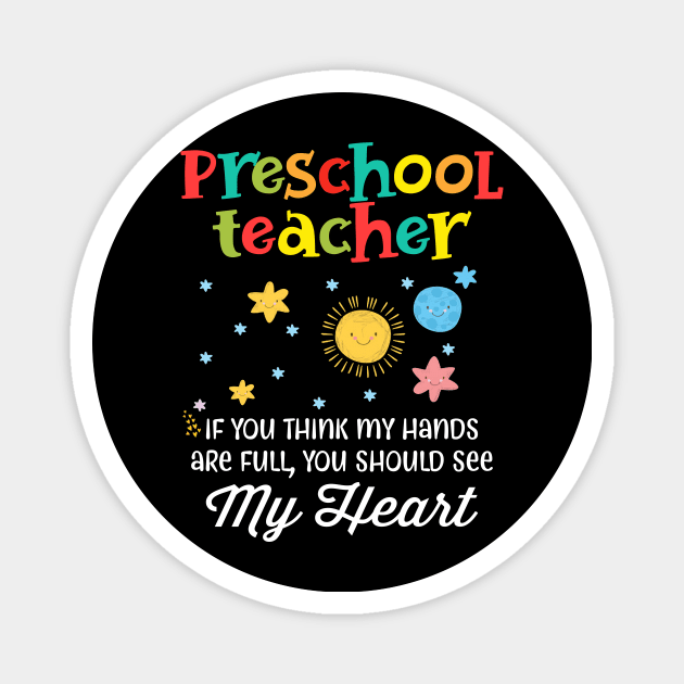 Preschool Teacher Cute Heart Appreciation Gift Magnet by Simpsonfft